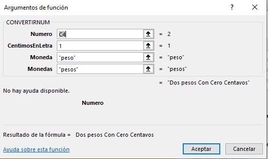"Convertidor de números a letras en Excel